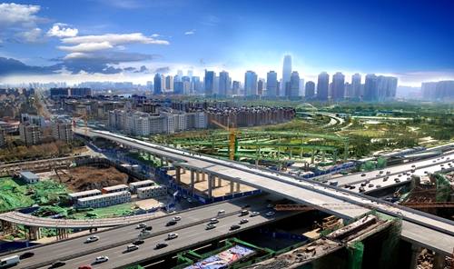 郑州发展投资集团有限公司承建的农业路快速通道工程正在建设中，已经实现了部分路段的贯通_副本.jpg